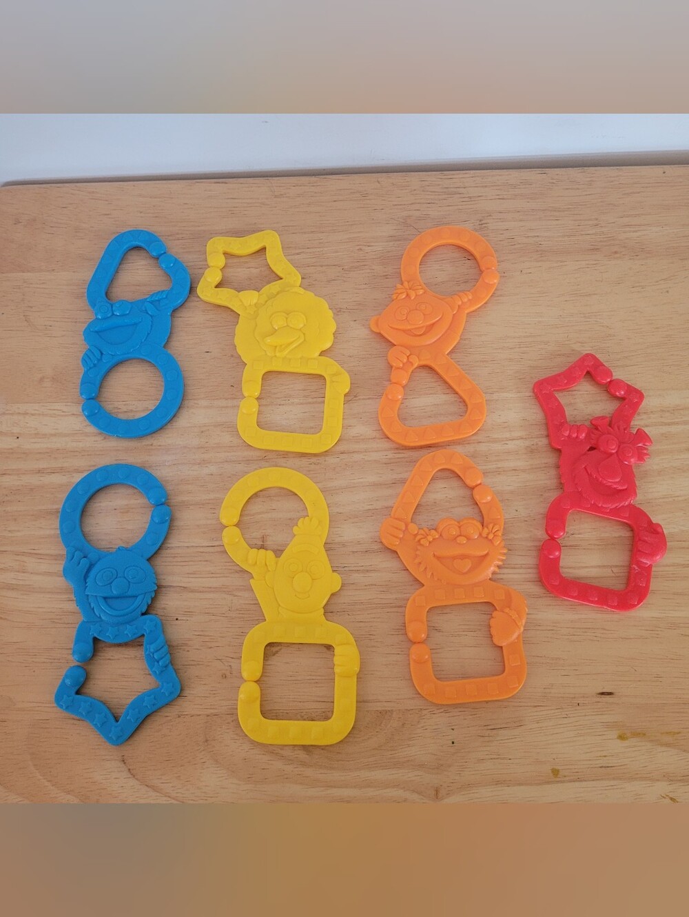 Sesame Street Baby Chain Stroller Carseat Link Toy 90s Jim Henson Muppets Lot 7